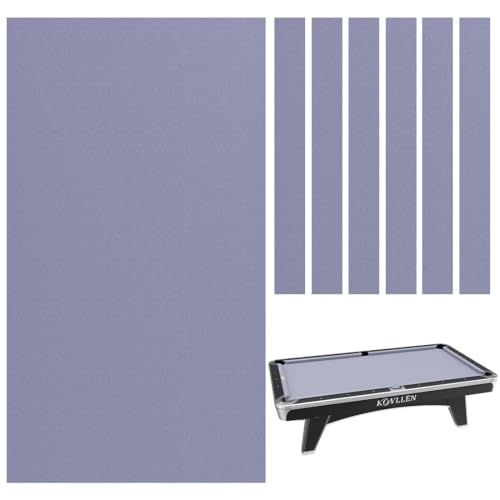 KONLLEN 9ft Pool Table Felt, 80/20 Wool Nylon Blend Billiard Table Cloth with Pre-Cut Strips, Professional Replacement Felt for Home & League Play - color: Gray