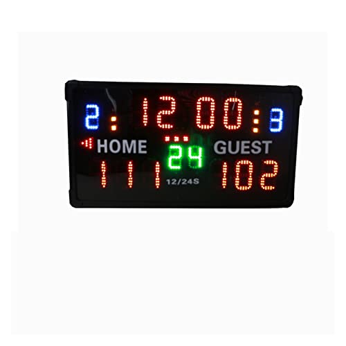 LED Digital Scoreboard Electronic Scoreboard, Wireless Remote Control Large Led Basketball Scoreboard Tabletop Scoreboard Wall-Mount Scoreboard Digital Scoreboard for Basketball League Wrestling