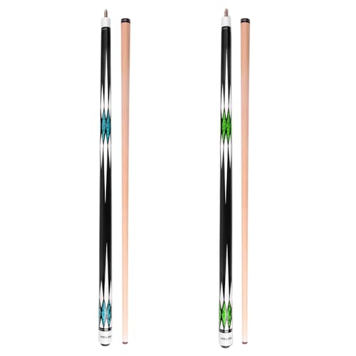 Pool Cue Stick - 58 inch Canadian Maple Billiard Pool Stick - color: Set of 2 (BG), size: 21oz