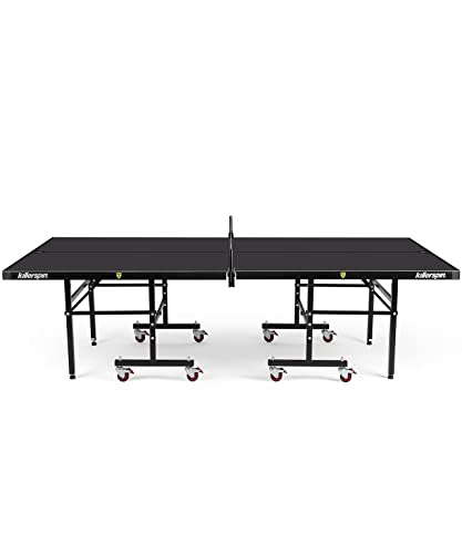 Killerspin MyT 415X Blackstorm Ping Pong Table, Weather Resistant Outdoor Ping Pong Table with Storage Pockets and Serious Style, Black