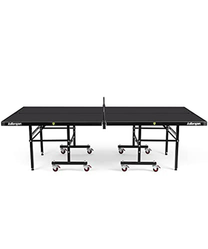 Killerspin MyT 415X Blackstorm Ping Pong Table, Weather Resistant Outdoor Ping Pong Table with Storage Pockets and Serious Style, Black