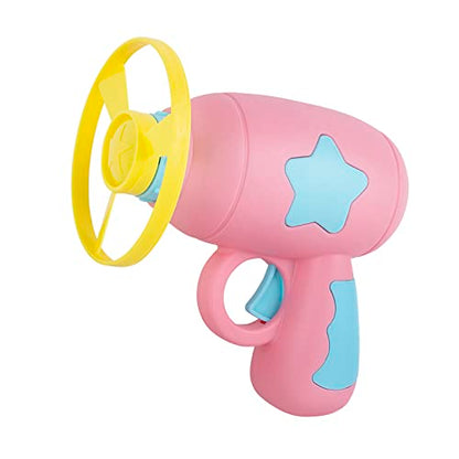 Berry President Flying Saucer Toy, Flying Disc Launch Playset with Rotating Flash Light, Indoor Outdoor Twist Shoot Toy for Kids Aged 3 Years Old & Up (Pink) - color: Pink