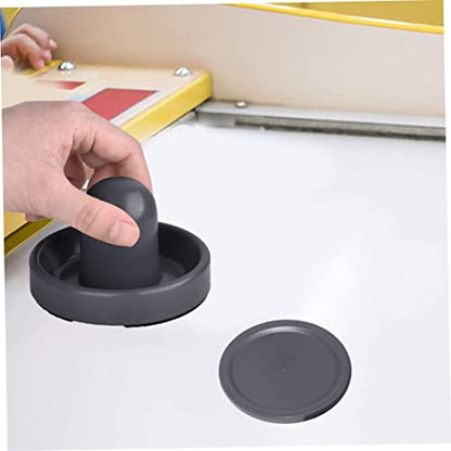 Air Hockey Pucks and Paddles, Air Hockey Pucks Air Hockey Replacement Set Ice Hockey Pushers Pucks Paddles Table Family Game Black - color: Black