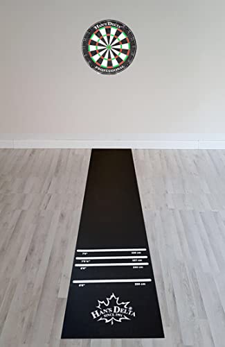 HAN'S DELTA Professional Heavy Duty Darts Mat, Soft & Steel Tip Darts Throw Line