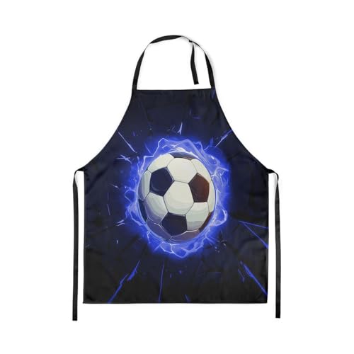 Manfei Volleyball Kids Kitchen Apron - color: Black Blue