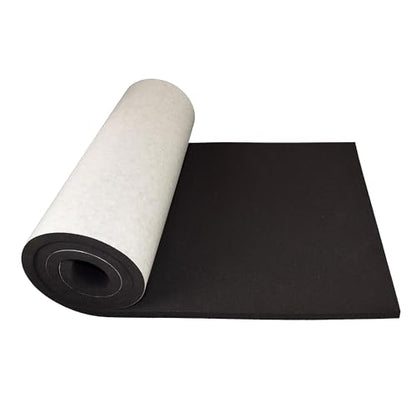 XCEL Marine Foam Roll with Self Adhesive - Black, 72" x 17" x 1/4" Closed Cell Foam Rubber Water Resistant Padding Sheet - Home, Marine, Garage, Automotive, Crafts & Cosplay (Black, 72" x 17" x 1/4") - color: Black, size: 72" x 17" x 1/4"