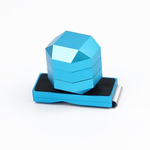 Wokyo Premium 3 Layer Magnetic Billiard Pool Cue Chalk Holder Box Set, Pool Table Accessory for Billiards Precision Shots - color: Blue