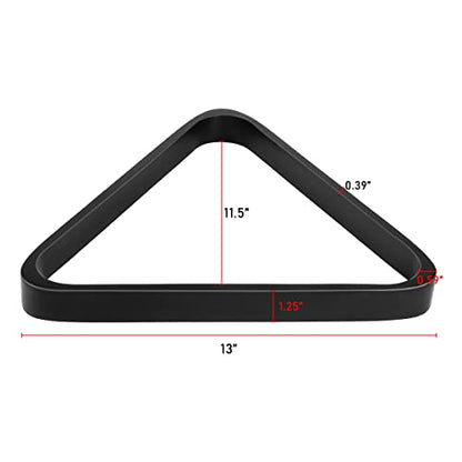Solid Wood Pool Ball Rack Billiard Ball Triangle Rack, Pool Table Ball Holder Positioning Rack,2-1/4" Pool Ball Rack - color: Black