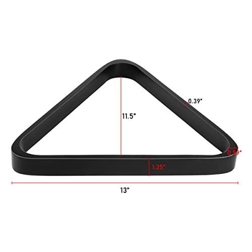 Solid Wood Pool Ball Rack Billiard Ball Triangle Rack, Pool Table Ball Holder Positioning Rack,2-1/4" Pool Ball Rack - color: Black