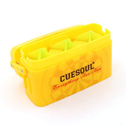 CUESOUL ANTIE Hard Dart Case with Peking Opera Mask Design and Dart Flights Case for Your Choice - color: Dart Flight Case-Yellow