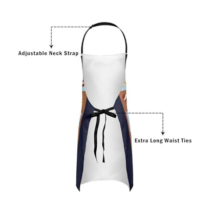 Manfei Ball Sports Kids Kitchen Apron - color: Brown Blue