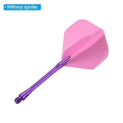 48mm Aluminum Dart Shafts, Medium 2BA Thread Dart Stems Dart Accessories Throwing Fitting for Steel Tip - 3 Pack (Purple)