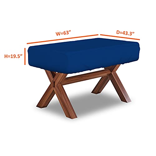 Foosball Table Cover 18 Oz Waterproof - 100% Weather Resistant Outdoor Game Table Cover with Elastic at 4 Sides (63"W x43"D x 19.5"H, Blue) - color: Blue, size: 63"W x43"D x 19.5"H