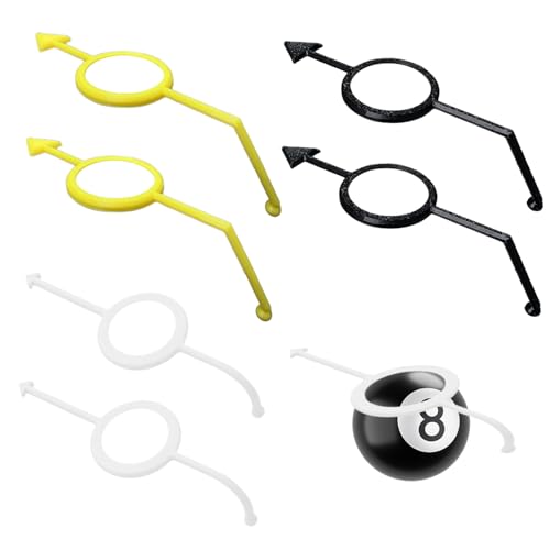 6Pack Billiards Training Aids, Cue Ball Trainer, Cue Shot Aiming Aid for 2-1/4" Balls, Billiards Accessories, Perfect for Beginners & Intermediate Players（White/Yellow/Black）