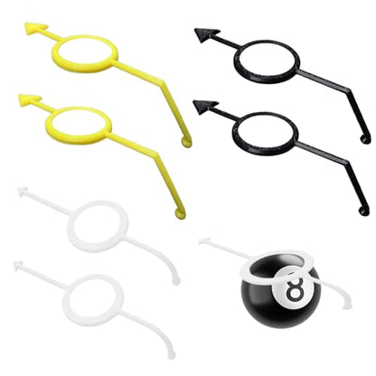 6Pack Billiards Training Aids, Cue Ball Trainer, Cue Shot Aiming Aid for 2-1/4" Balls, Billiards Accessories, Perfect for Beginners & Intermediate Players（White/Yellow/Black）