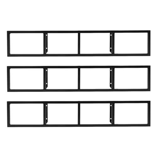 3Pcs DVD Rack, 34 Inch Wall Mount Media Storage Shelf, Cube Storage Media Shelf, Video Game Organizer, Metal CD Rack (3Pcs - Black) - color: Black, size: 3PCS