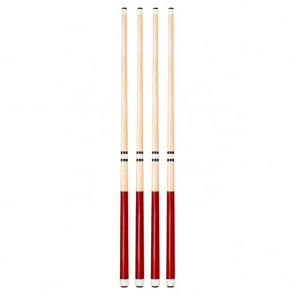 58" Pool Cue Stick Set, 2-Piece Birch Wood Billiard Cues with 13mm Leather Tips, 20oz House Cue Sticks for Home Pool Tables, Bars & Casual Play - size: 58" Set of 4