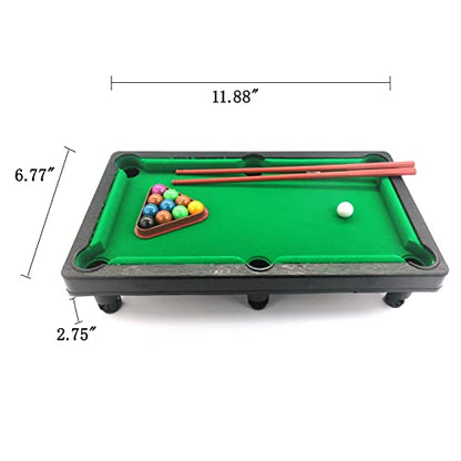 Table Games Set - Mini Foosball Game - Basketball Shooting Game - Tabletop Pool Mini Billiards - Supports six Players for Office Reduce Stress