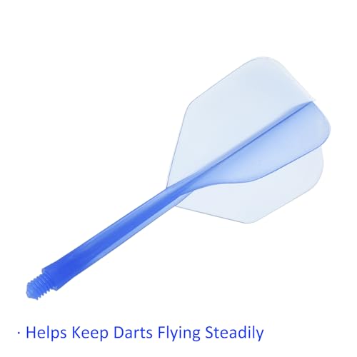 M METERXITY Integrated Dart Shaft and Flights-One Piece Dart Accessories Durable Anti-Fall Apply to Soft Tip Darts and Steel Tip Dart - color: Blue