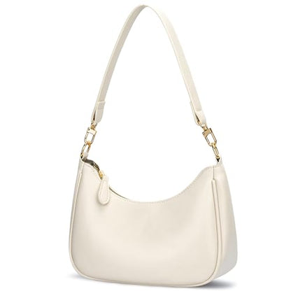 KKXIU Shoulder Bag for Women Cute Hobo Purses and Handbags Retro Clutch Underarm Purse | Cute - color: Beige