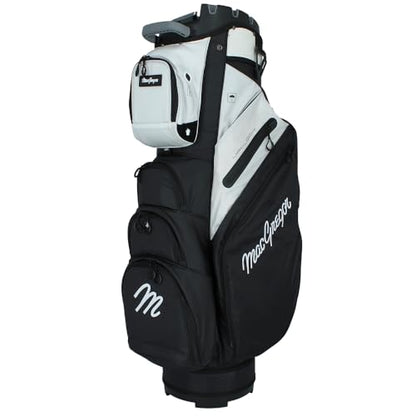 MacGregor MACLOCK Ultimate Divider System Cart Bag with 14 Way Organizer Divider Top and Individual Club Locking Slots - color: Black/White