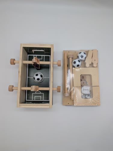 Mini Foosball Table Soccer Game for Kids & Adults | Build-Your-Own, 2-Player, Tabletop Game, Portable Desktop