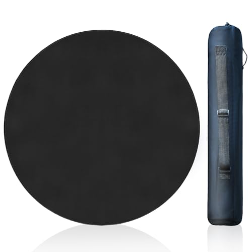Large Round Tabletop Game Playmat,Rubber Table Mat Suitable for Playing Poker,Card,and Roleplaying Games.(80cmBlack) - color: 80*80*0.2cmblack, size: 80*80*0.2cm