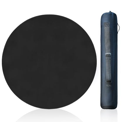 Large Round Tabletop Game Playmat,Rubber Table Mat Suitable for Playing Poker,Card,and Roleplaying Games.(80cmBlack) - color: 80*80*0.2cmblack, size: 80*80*0.2cm