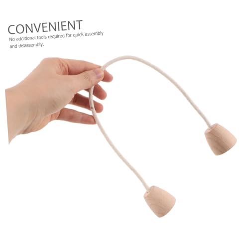 Outanaya 5pcs Croquet Wickets Wood Rope Hoops for Family Lawn Games Fun for Backyard and Park Sports