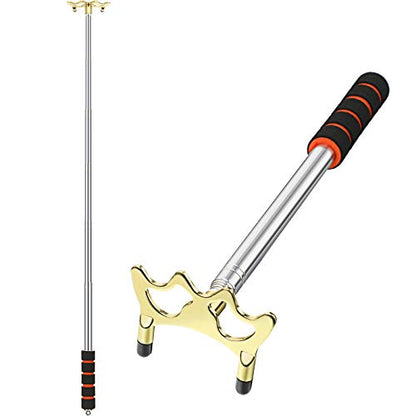 Skylety Pool Cue Snooker Stick Pool Table Accessories Retractable Billiards Cue Rest with Removable Brass Bridge Head - style: Low Bridge Head