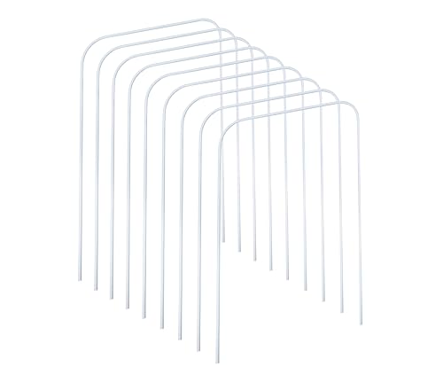 OUTOSS-Croquet Wickets, Set of 9 Pcs,White Plastic Coating | Wicket Replacement for Croquet Game, White Plastic Coating,6*9 Inches,Wire Thickness 3mm