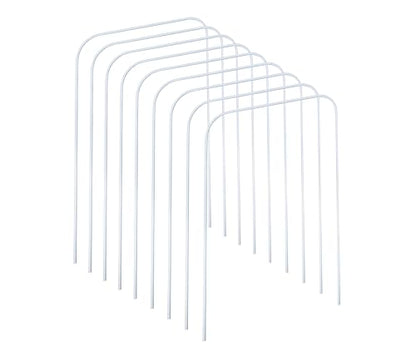OUTOSS-Croquet Wickets, Set of 9 Pcs,White Plastic Coating | Wicket Replacement for Croquet Game, White Plastic Coating,6*9 Inches,Wire Thickness 3mm