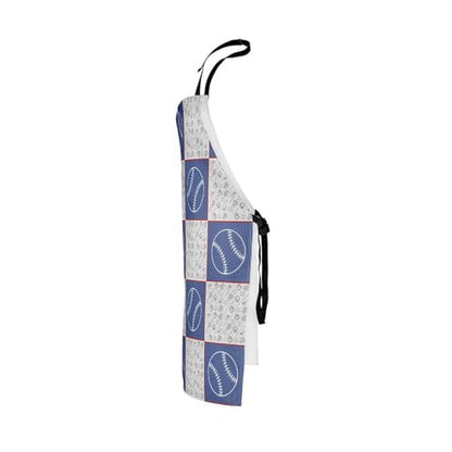 Castle Fairy Cartoon Baseball Kitchen Apron,Bow Knots Waterproof Apron - color: Blue Grey