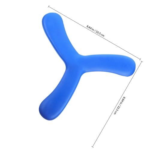 YARNOW Blue Eva Boomerang and Teenagers, Soft Thick Flying Disc Designed for Outdoor Sports and Games, Easy to Throw and Fun for Family Play