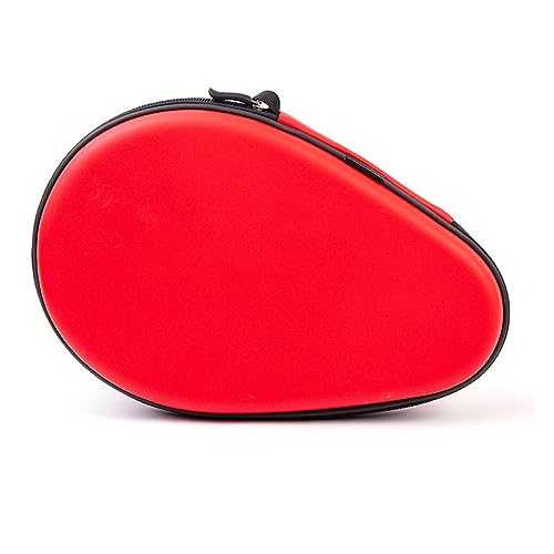 lasenersm 1 Piece Table Tennis Bag Pu Table Tennis Racket Cover Case Pingpong Paddle Cover Case Pingpong Storage Bag Table Tennis Bat Cover Case Table Tenni Paddles Bag, Red