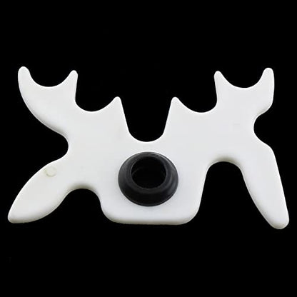 Billiard Bridge Head White Plastic Moosehead Bridge Head Billiards Cue Rack Bridge Head Non-Slip Billiards Snooker Pool Cue Rest Bridge Head Holder