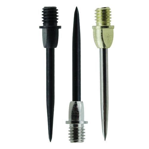 TAODAN 12PCS 37mm/1.46inch Long Dart Converter Steel Converter Dart Accessory Dart Steel Tip Conversion Points Metal Tip Dart Replacement Tip 2BA Hard Interchangeable Dart Steel Needle