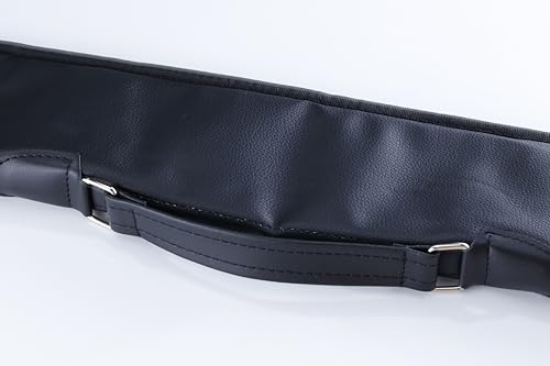 Billiard Pool Stick Bag,1 X 1 PU Pool Cue Cases,Soft 2-Piece Pool Stick Case, Pool Table Accessories（Available in 2 Colors） - color: Black