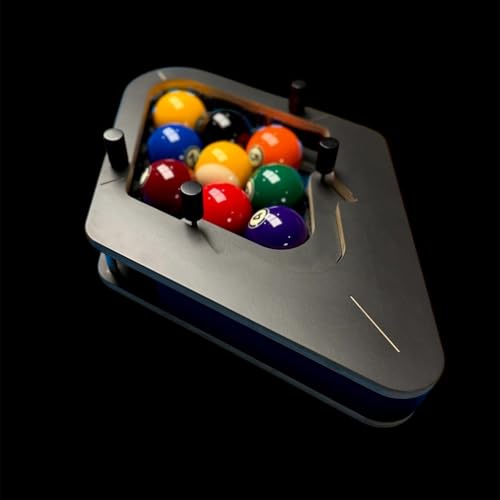 Professional Billiard Rack System - Heavy Duty Solid Wood Triangle/Diamond Pool Ball Racks for 8-Ball/9-Ball, Eliminates Gaps, Essential Billiards Accessories - color: 9-ball