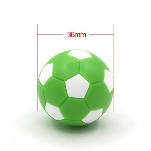 BQSPT Foosball Table Replacement Foosballs,Mini Colorful 36mm Official Tabletop Game Ball - Set of 14 Soccer Balls (14 Pack)