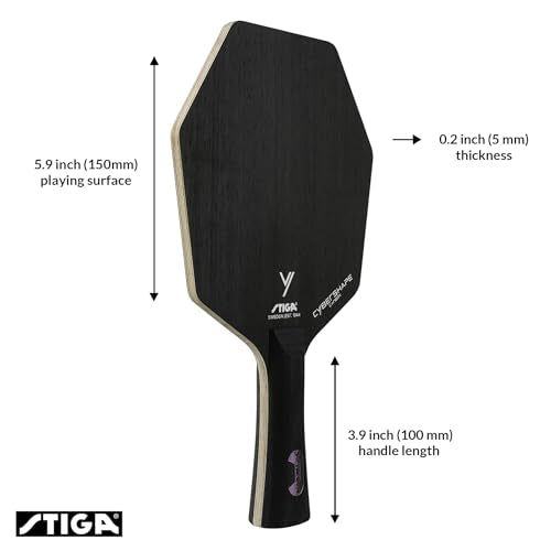 STIGA Cybershape Carbon Table Tennis Blade | Ping Pong Paddle - Unique Design for Larger Hitting Area & Increased Control - Competition Approved - style: Master/Concave