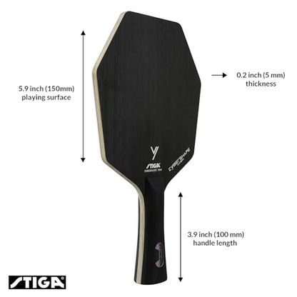 STIGA Cybershape Carbon Table Tennis Blade | Ping Pong Paddle - Unique Design for Larger Hitting Area & Increased Control - Competition Approved - style: Master/Concave