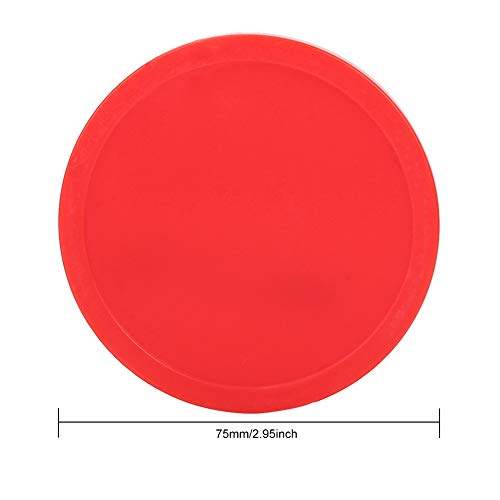 4 Pieces Plastic Air Hockey Pucks Replacement Round Pucks for Game Tables, Equipment, Accessories(（75mm）)