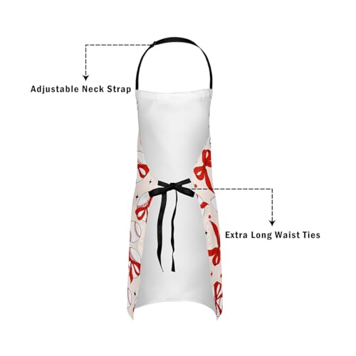 Castle Fairy Cute Rabbit Deer Kitchen Apron - color: Baseball Red