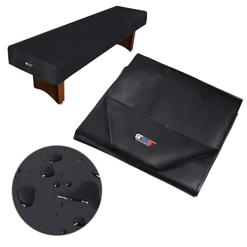 GSE Games & Sports Expert 14' Black Heavy-Duty Leatherette Shuffleboard Table Cover for Shuffleboard Table Accessories - color: Black-14ft
