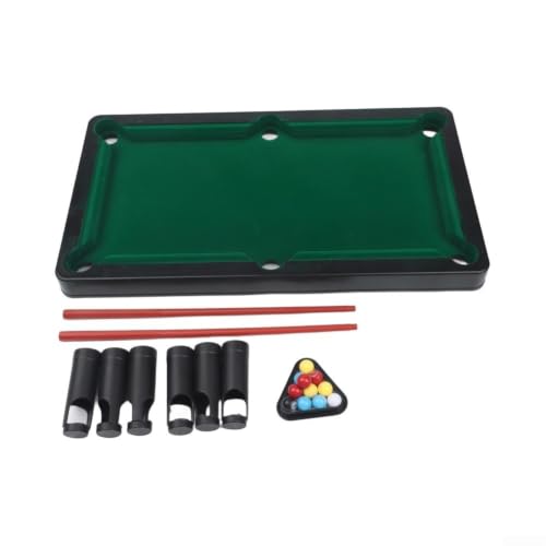Tabletop Pool Table Set with for cues and Balls, Portable for mini Billiards Game for and Adults, Plastic Indoor Snooker Playset for Family Game Night, Stress Relief Toy, 3 Size Options - color: M