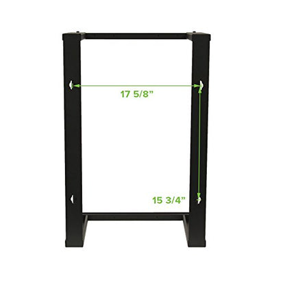 NavePoint 15U Wall Mount Rack - Server Rack for 19 Inch IT Equipment Open Frame Rack – Network Rack for AV & Server Equipment 16” Deep Rack, Black - size: 15U