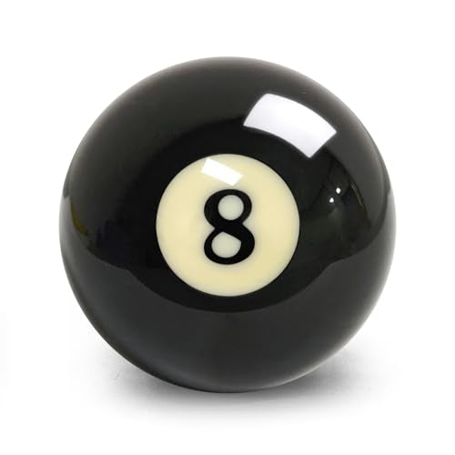 Replacement 8 Ball – Regulation 2-1/4" Resin Billiard Ball, Precision Weighted, Single Black Pool Ball for American Tables