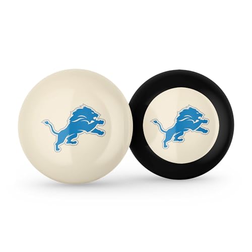 Imperial NFL Logo Cue Ball & 8 Ball Combo Set - color: Detroit Lions, White