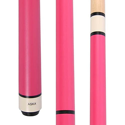 ASKA 25oz Heavy Hitter Matte Jump Break Cue – 3-Piece Jump/Break Pool Cue, 14mm Phenolic Tip & Ferrule, Hard Rock Canadian Maple Shaft, 2 Quick Release Joints, Wrapless Matte Handle, 58" Cue - color: Matte Pink